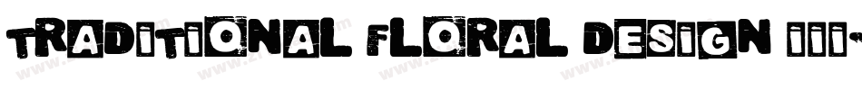 Traditional Floral Design III字体转换